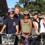 District 4 Council staff members riding bikes