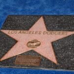 Hollywood Walk of Fame plaque for the Los Angeles Dodgers